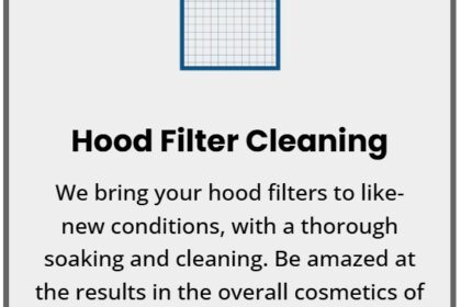 Exhaust hood filter cleaning